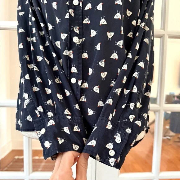 J. Crew French Hen Silk Blouse - Picture 8 of 11